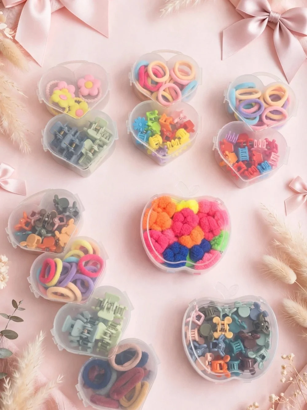 Colorful Kids Hair Accessory Set - Pastel & Bright Mix